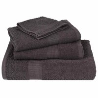 6-delige Handdoekenset 360 g/m&sup2; 100% katoen antracietkleurig