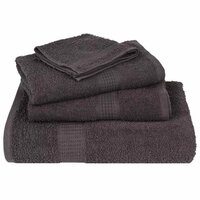 8-delige Handdoekenset 360 g/m&sup2; 100% katoen antracietkleurig