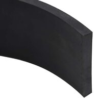 Rubberen rand voor sneeuwploeg 180x10x1 cm zwart