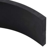 Rubberen rand voor sneeuwploeg 100x8x1 cm zwart