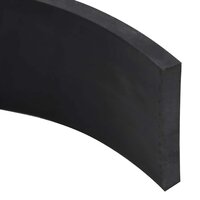 Rubberen rand voor sneeuwploeg 180x8x1 cm zwart