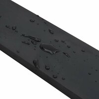 Rubberen rand voor sneeuwploeg 180x8x1 cm zwart