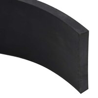 Rubberen rand voor sneeuwploeg 200x10x1 cm zwart