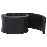 Rubberen rand voor sneeuwploeg 180x15x2 cm zwart