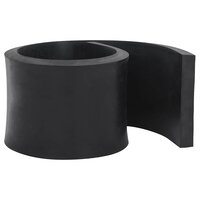 Rubberen rand voor sneeuwploeg 80x15x2 cm zwart