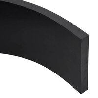 Rubberen rand voor sneeuwploeg 80x15x2 cm zwart