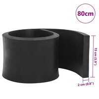 Rubberen rand voor sneeuwploeg 80x15x2 cm zwart