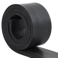 Rubberen rand voor sneeuwploeg 200x8x1 cm zwart