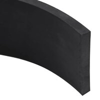 Rubberen rand voor sneeuwploeg 250x10x1 cm zwart