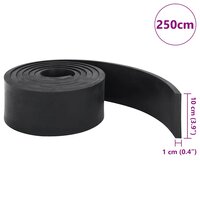 Rubberen rand voor sneeuwploeg 250x10x1 cm zwart
