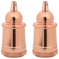 Lamphouders 2 st ros&eacute;goud E27
