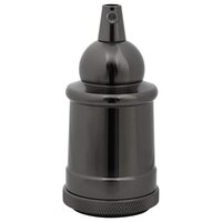 Lamphouders 2 st glanzend zwart E27