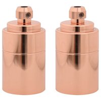Lamphouders 2 st ros&eacute;goud E27
