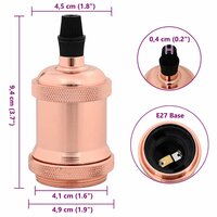 Lamphouders 2 st ros&eacute;goud E27