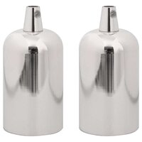 Lamphouders 2 st nikkel satijn E27