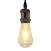 Lamphouders 2 st glanzend zwart E27