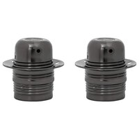 Lamphouders 2 st glanzend zwart E27