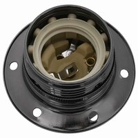 Lamphouders 2 st glanzend zwart E27