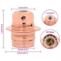 Lamphouders 2 st ros&eacute;goud E27
