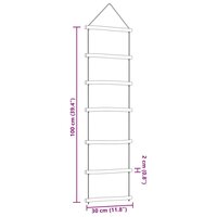Wanddecoraties laddervormig 2 st 30x100 cm naturel tak