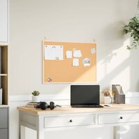Kurkbord met massief grenenhouten frame 80x55 cm