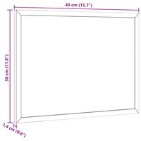 Magnetisch whiteboard met massief grenenhouten frame 40x30 cm