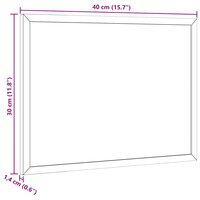 Kurkbord met massief grenenhouten frame 40x30 cm