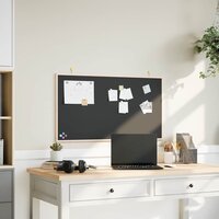 Krijtbord met massief grenenhouten lijst 100x55 cm zwart