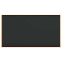 Krijtbord met massief grenenhouten lijst 100x55 cm zwart