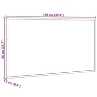 Krijtbord met massief grenenhouten lijst 100x55 cm zwart