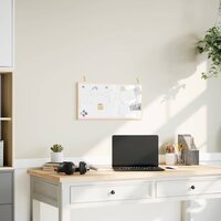 Magnetisch whiteboard met massief grenenhouten frame 60x30 cm