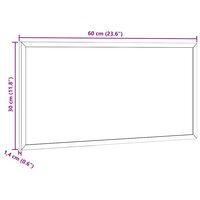 Magnetisch whiteboard met massief grenenhouten frame 60x30 cm