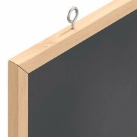 Krijtbord met massief grenenhouten frame 60x30 cm zwart