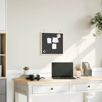 Krijtbord met massief grenenhouten lijst 40x40 cm zwart
