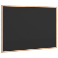 Krijtbord met massief grenenhouten lijst 80x55 cm zwart