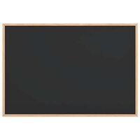 Krijtbord met massief grenenhouten lijst 80x55 cm zwart