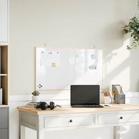 Magnetisch whiteboard met massief grenenhouten frame 100x55 cm