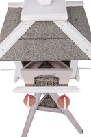 Trixie Natura Voederhuis Met Standaard En 4 Silo&#039;s Grenen Grijs / Wit 46X46X35/135 CM