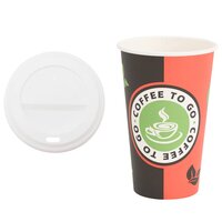 Papieren koffiekopjes met deksel 1000 st 16oz 400 ml
