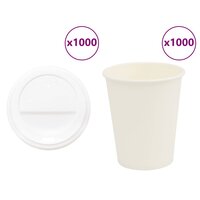 Papieren koffiekopjes met deksel 1000 st 8oz 200 ml