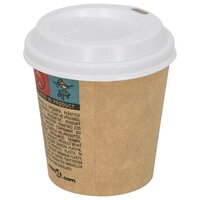 Papieren koffiebekerdeksels &Oslash;60 mm 4oz 1000 st kunststof wit