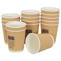 Papieren koffiekopjes 500 st 8oz 200 ml bruin