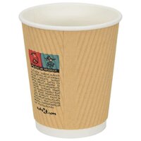 Papieren koffiekopjes 500 st 8oz 200 ml bruin