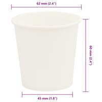 Papieren koffiekopjes 1000 st 4oz 100 ml wit
