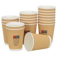 Papieren koffiekopjes 500 st 12oz 300 ml bruin