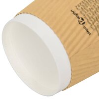 Papieren koffiekopjes 500 st 12oz 300 ml bruin