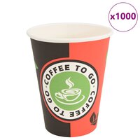 Papieren koffiekopjes 1000 st 12oz 300 ml rood en zwart