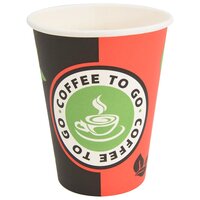 Papieren koffiekopjes 1000 st 12oz 300 ml rood en zwart