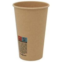 Papieren koffiekopjes 1000 st 16oz 400 ml bruin