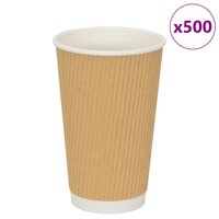 Papieren koffiekopjes 500 st 16oz 400 ml bruin